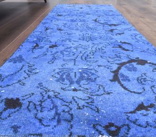 Vintage Blue Runner Rug - Thumbnail