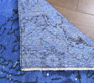 Vintage Blue Runner Rug - Thumbnail