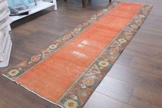 2x9 Bordered Vintage Runner Rug - Thumbnail