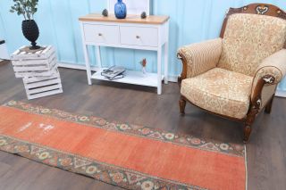 2x9 Bordered Vintage Runner Rug - Thumbnail