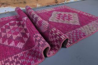 Vintage Purple Runner Rug - Thumbnail