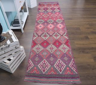 Vintage Purple Runner Rug - Thumbnail