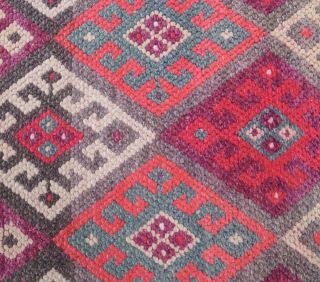 Vintage Purple Runner Rug - Thumbnail