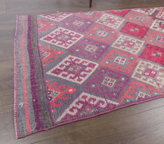 Vintage Purple Runner Rug - Thumbnail