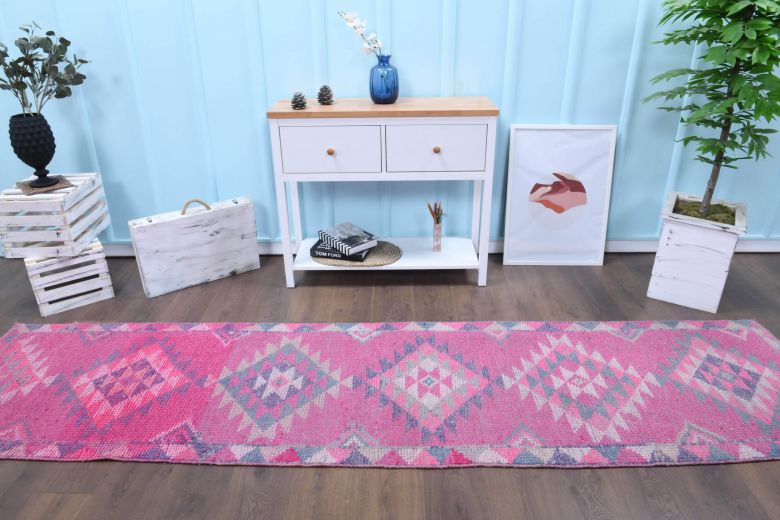 Vintage Hand-Knotted Runner Rug