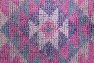 Vintage Hand-Knotted Runner Rug - Thumbnail