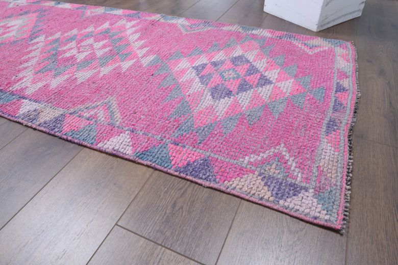 Vintage Hand-Knotted Runner Rug