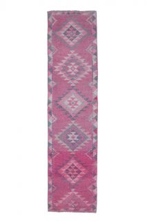 Vintage Hand-Knotted Runner Rug - Thumbnail