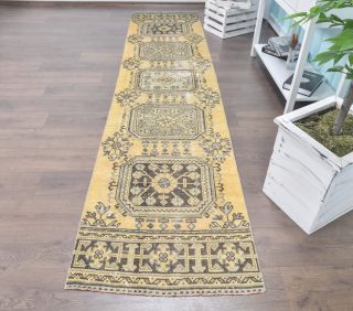 Vintage Runner Yellow Rug - Thumbnail