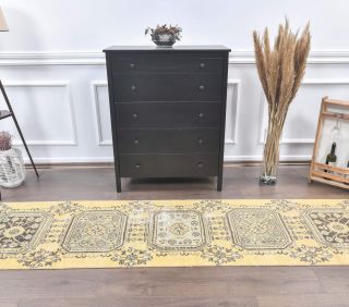 Vintage Runner Yellow Rug - Thumbnail