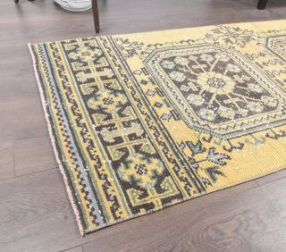 Vintage Runner Yellow Rug - Thumbnail