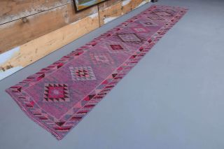 Vintage Hand-Knotted Runner Rug - Thumbnail