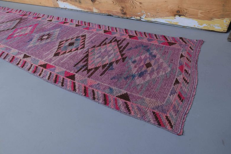 Vintage Hand-Knotted Runner Rug