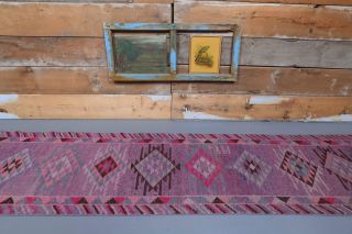 Vintage Hand-Knotted Runner Rug - Thumbnail