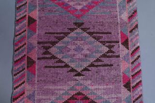 Vintage Hand-Knotted Runner Rug - Thumbnail