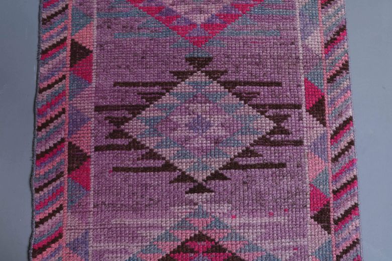 Vintage Hand-Knotted Runner Rug