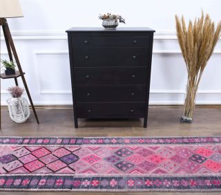 Vintage Hand-Knotted Runner Rug - Thumbnail