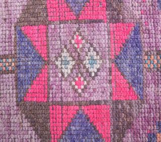 Vintage Hand-Knotted Runner Rug - Thumbnail