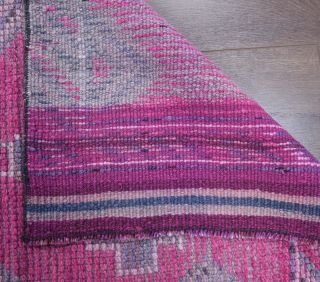 Vintage Hand-Knotted Runner Rug - Thumbnail