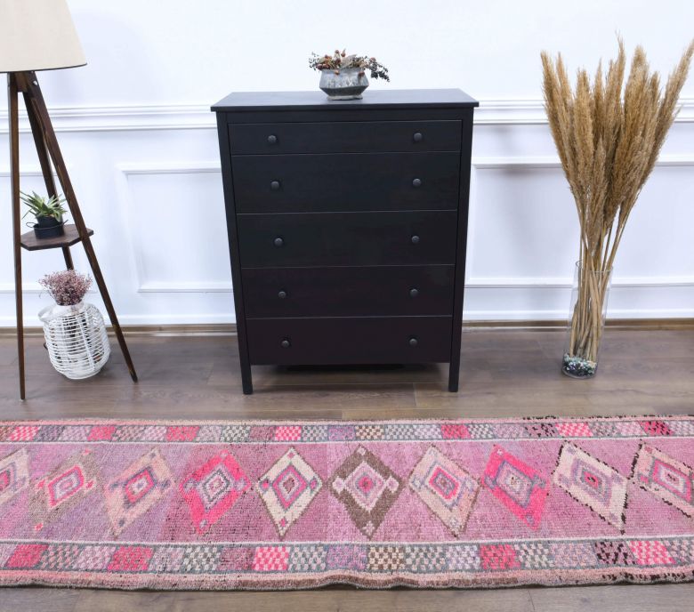 Vintage Long Herki Runner Rug