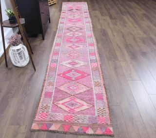 Vintage Long Herki Runner Rug - Thumbnail