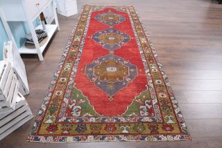 Vintage Red Runner Rug - Thumbnail