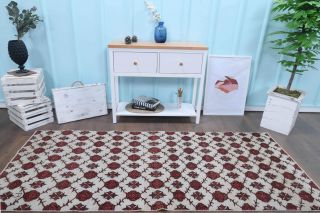 Ikat Design Vintage Area Rug - Thumbnail