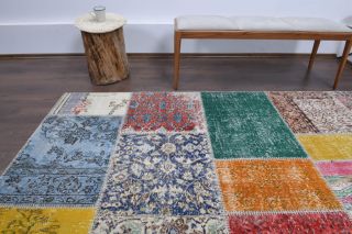 Vintage Patchwork Large Area Rug - Thumbnail