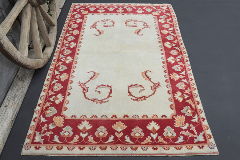 Handmade Vintage Pastel Rug