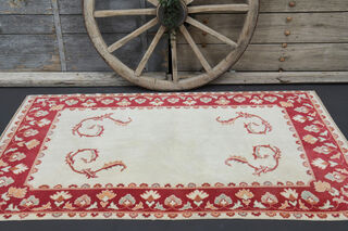 Handmade Vintage Pastel Rug - Thumbnail