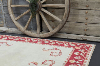 Handmade Vintage Pastel Rug - Thumbnail