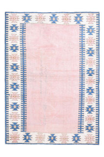 Handmade Vintage Pastel Area Rug - Thumbnail