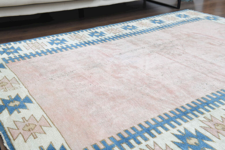 Handmade Vintage Pastel Area Rug