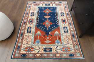 Handmade Vintage Area Rug - Thumbnail