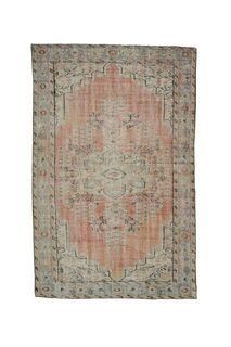 Orange Oriental Area Rug - Thumbnail