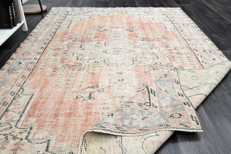 Orange Oriental Area Rug