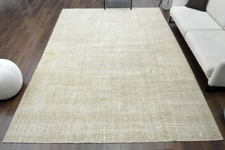 Distressed Beige Area Rug - Thumbnail