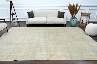 Distressed Beige Area Rug - Thumbnail