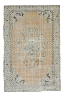 Orange Beige Area Rug - Thumbnail