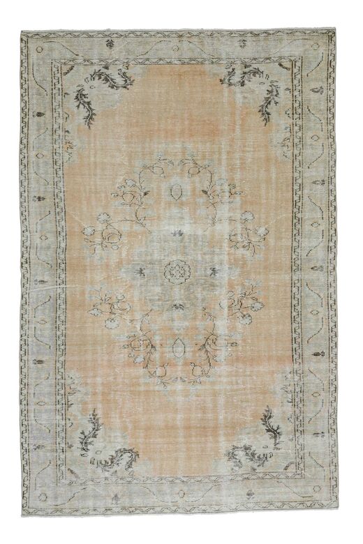 Orange Beige Area Rug