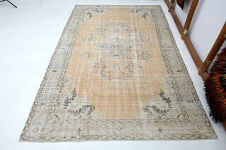 Orange Beige Area Rug - Thumbnail