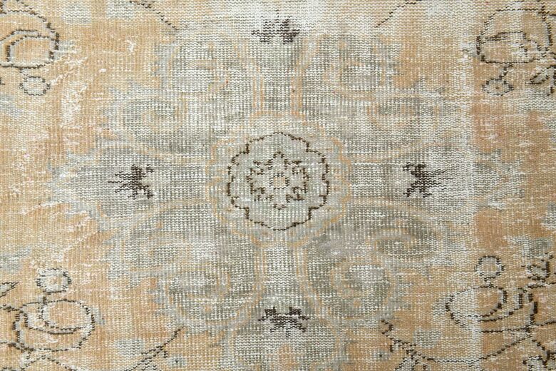 Orange Beige Area Rug