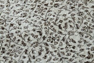 Floral Gray Beige Area Rug - Thumbnail