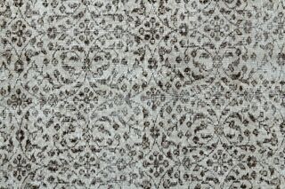 Floral Gray Beige Area Rug - Thumbnail