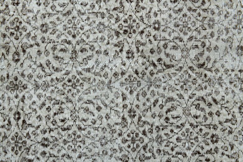 Floral Gray Beige Area Rug