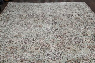 Green Brown Floral Rug - Thumbnail