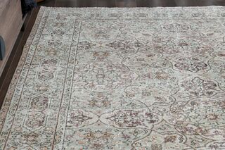 Green Brown Floral Rug - Thumbnail