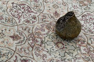 Green Brown Floral Rug - Thumbnail