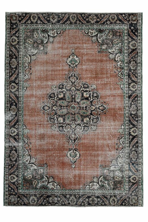 Orange Brown Area Rug