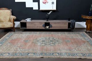 Pink Blue Area Rug - Thumbnail